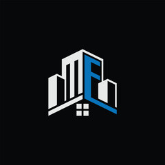 Letter with building logo and brand identity