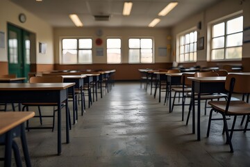 Blurred school background.