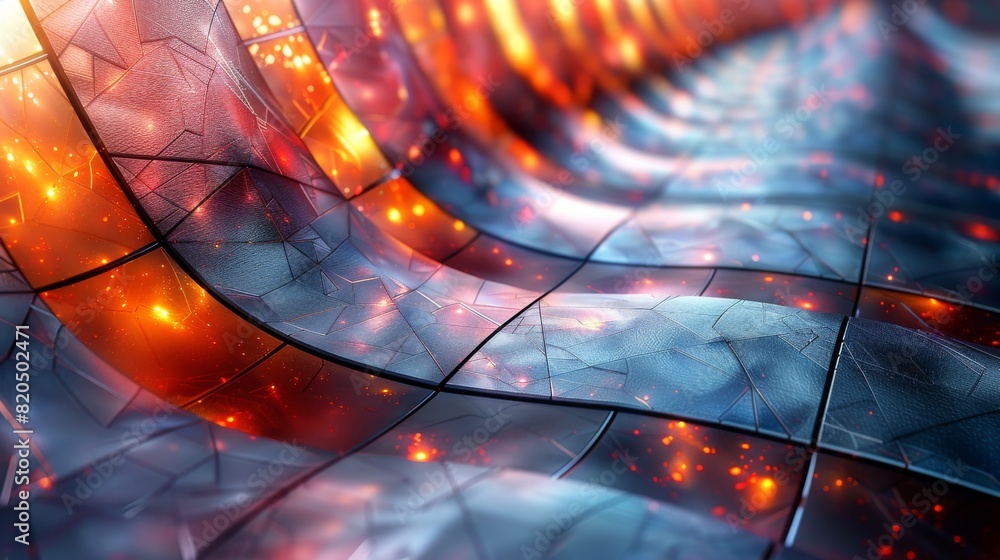 Poster abstract geometric asymmetrical 3d rendering background generative ai