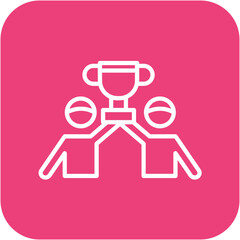 Joint Success vector icon. Can be used for Teamwork iconset.