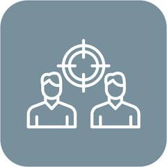 Shared Goals vector icon. Can be used for Teamwork iconset.