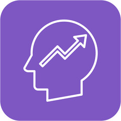 Growth Mindset vector icon. Can be used for Personal Growth iconset.