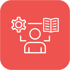 Learning vector icon. Can be used for Personal Growth iconset.