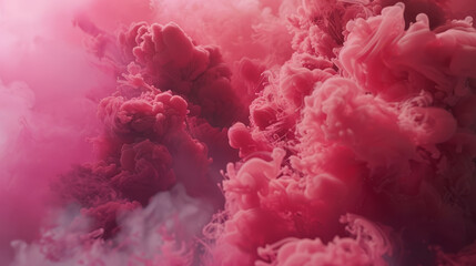 Fototapeta premium A pink cloud of smoke with a pink background