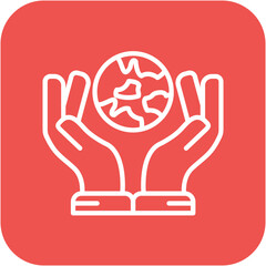 Caring Circle vector icon. Can be used for Survey iconset.