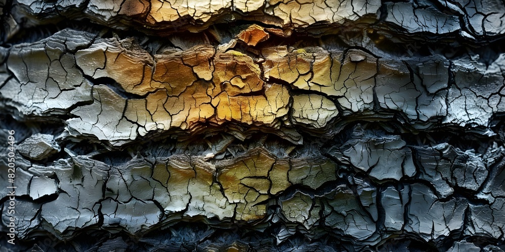 Poster captivating macro photography of tree bark showcasing intricate textures and patterns. concept macro