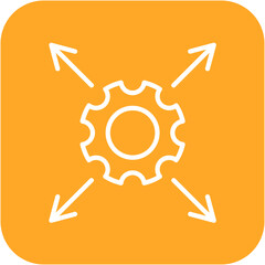 Scalability vector icon. Can be used for Mass Production iconset.