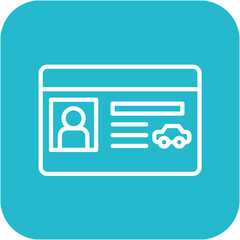 Driving License vector icon. Can be used for Business and HR iconset.