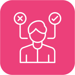 Decision Making vector icon. Can be used for Action Plan iconset.