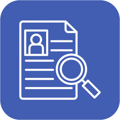 Resume Search vector icon. Can be used for Business and HR iconset.