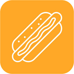 Hot Dog vector icon. Can be used for World Cuisine iconset.