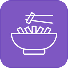Tteokbokki vector icon. Can be used for World Cuisine iconset.