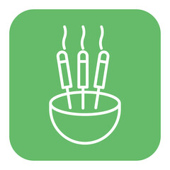 Incense Sticks vector icon. Can be used for Spa iconset.