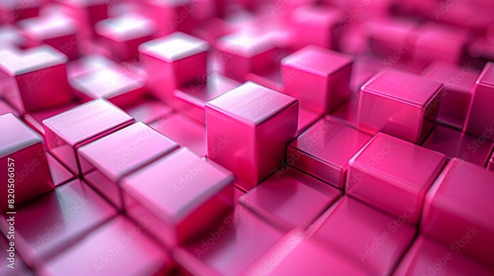 Aufkleber pink abstract background created by squares lined up neatly.