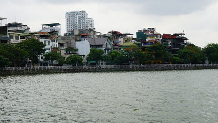 Naklejka premium Landscape of Hanoi's West Lake