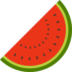 Watermelon slice fruit organic natural fresh healthy food for graphic design, logo, web site, social media, mobile app, ui illustration