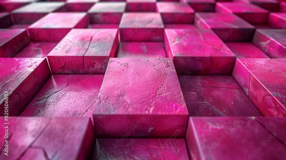 Poster pink abstract background created by squares lined up neatly.