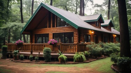 Cozy forest dwelling, enveloped by the lush greenery. This serene abode presents an opportunity to unwind, recharge, and find solace in the soothing embrace of nature.