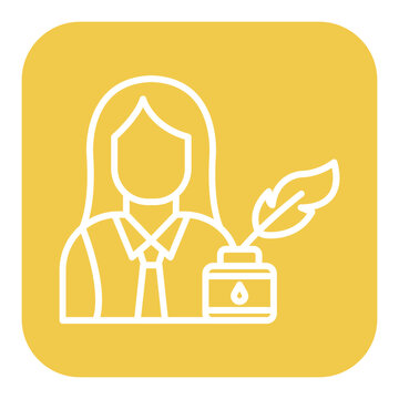 recommend clip art: Author Female vector icon. Can be used for Literature iconset.