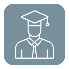 Scholar Male vector icon. Can be used for Literature iconset.