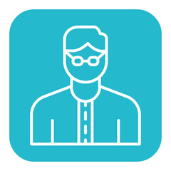 Character Male vector icon. Can be used for Literature iconset.