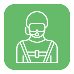 Diver Male vector icon. Can be used for Vacation and Tourism iconset.