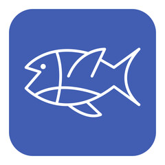 Fish vector icon. Can be used for Vacation and Tourism iconset.