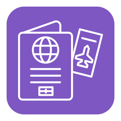 Passport vector icon. Can be used for Vacation and Tourism iconset.