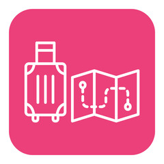 Plan vector icon. Can be used for Vacation and Tourism iconset.