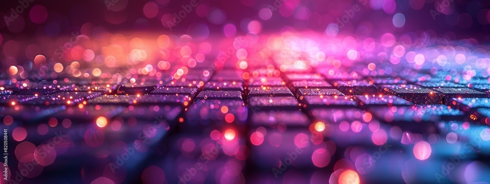 Poster purple abstract background created by squares lined up neatly.
