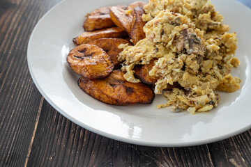 Plantain and Eggs ready to eat