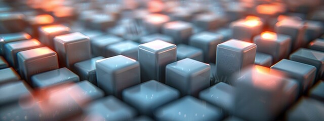 Obraz premium White abstract background created by squares lined up neatly.