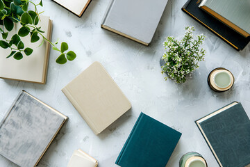 multi-colored book decoration