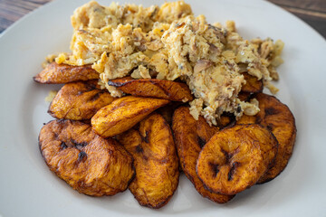 Plantain and Eggs ready to eat
