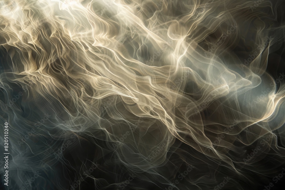 Wall mural soft, ethereal wisps of light gently cascading across a canvas of shadows.