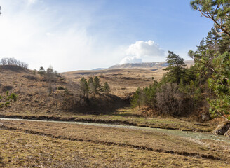 the beginning of autumn, walks through Alpine meadows, panoramic views, the state of nature and relaxation in the mountains.