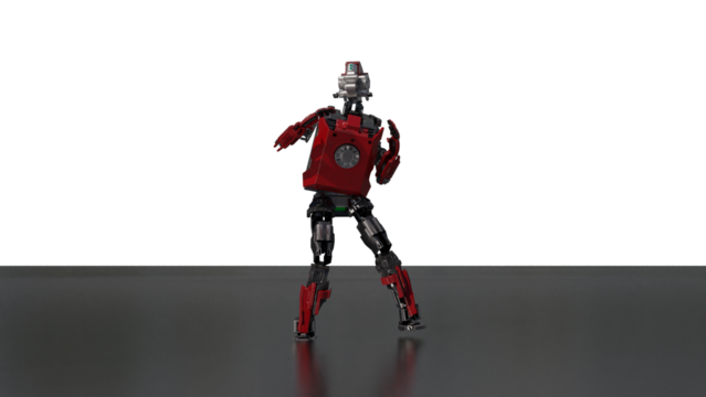 robot dancing transparent background for push on background	3D PNG photo