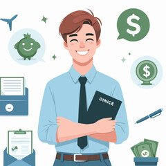 Fototapeta premium Stock market, finance, capital investment ,marketing concept Illustration 