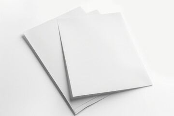 Paper Mockup on Isolated Background created with Generative AI