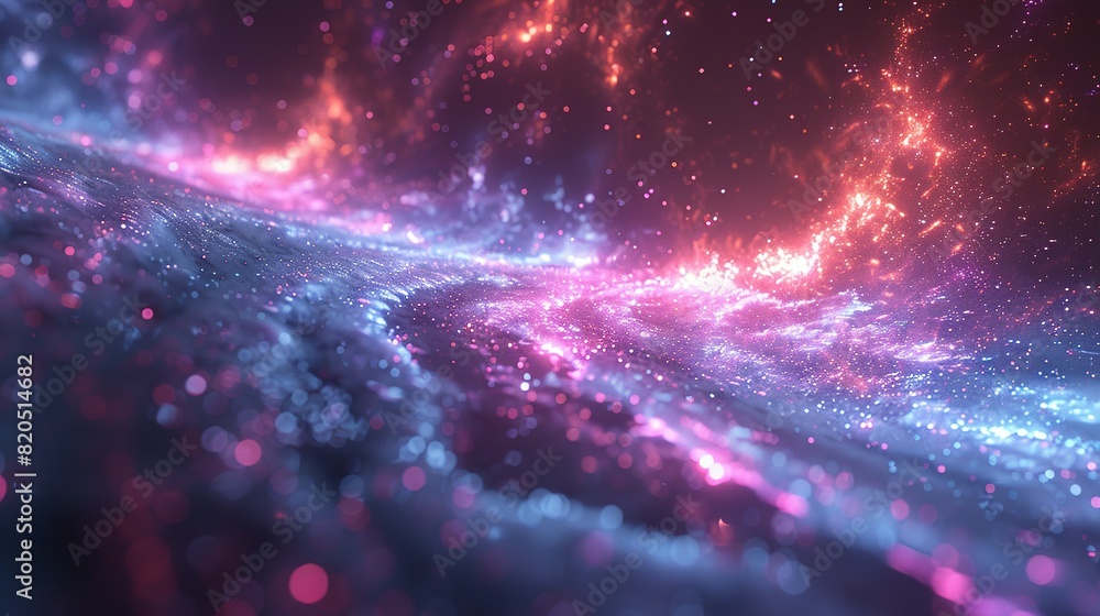 Poster ethereal pathways: 3d rendering of hyper speed in space