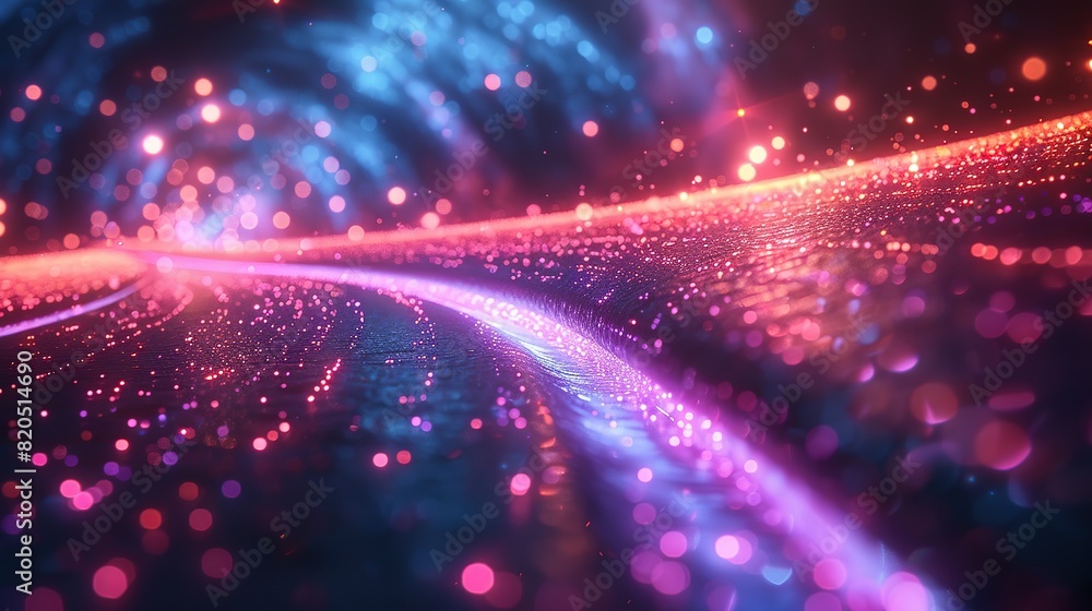 Poster ethereal pathways: 3d rendering of hyper speed in space