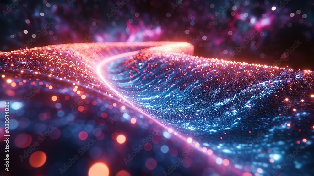 Poster ethereal pathways: 3d rendering of hyper speed in space