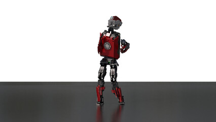 Fototapeta premium robot dancing transparent background for push on background 3D PNG photo