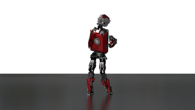 robot dancing transparent background for push on background	3D PNG photo