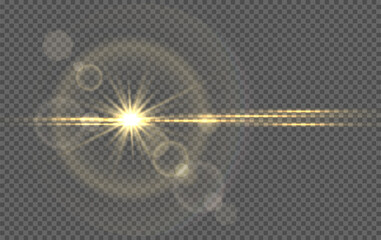 Effect sparkling stars light burst explosion, flickering and flashing lights. collection of different light effects on black background. transparent lens flares and lighting effects. vector design.