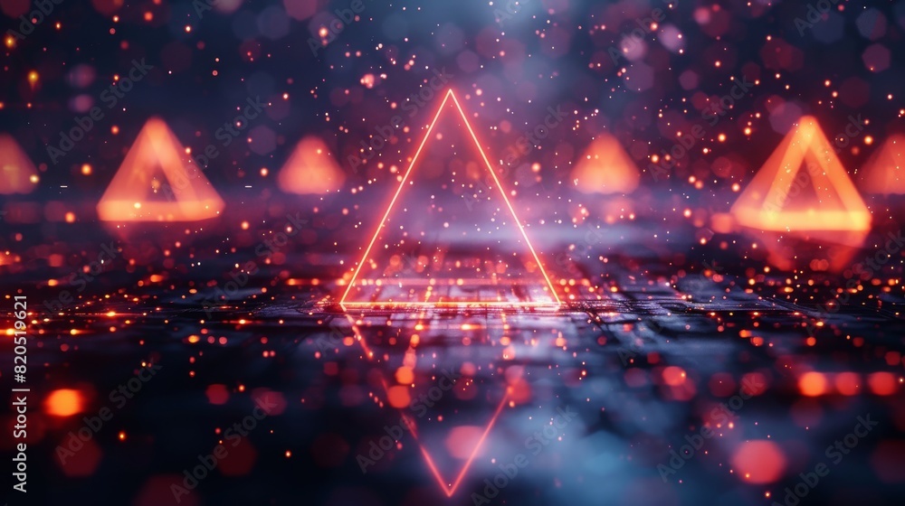 Poster purple lines wave with gradient asymmetrical 3d rendering background generative ai