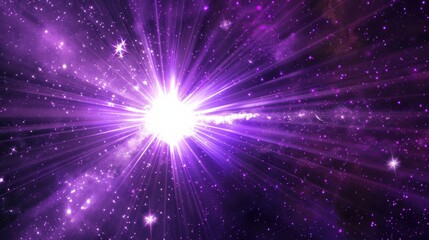 Fototapeta premium A bright purple starburst effect on a black background.