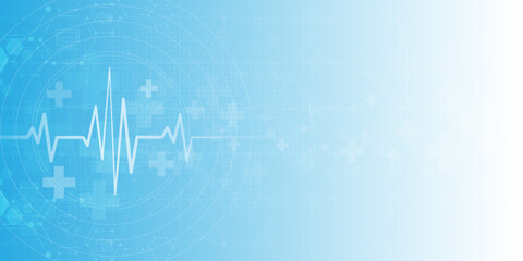 health care and science icon pattern medical innovation concept background vector design..