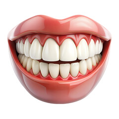 Obraz premium white teeth transparent background