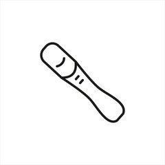Pregnancy test icon. Simplified depiction of a home pregnancy test kit used for early detection of pregnancy through hormone levels in urine. An important for family planning. Vector illustration 